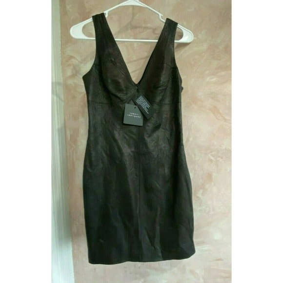 Robert Rodriguez leather Black dress size 2 New! - Picture 1 of 6